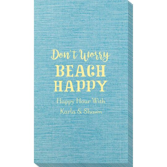 Don't Worry Beach Happy Bamboo Luxe Guest Towels
